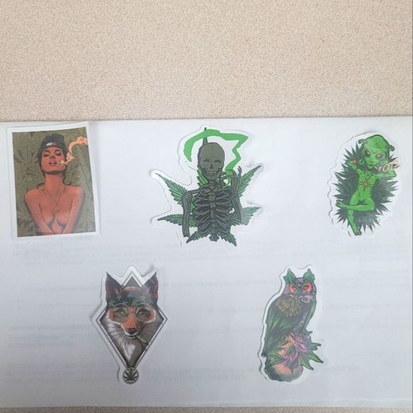 Weed Maple Leaf Pot Leaf Sticker Bundle - Picture 1 of 1